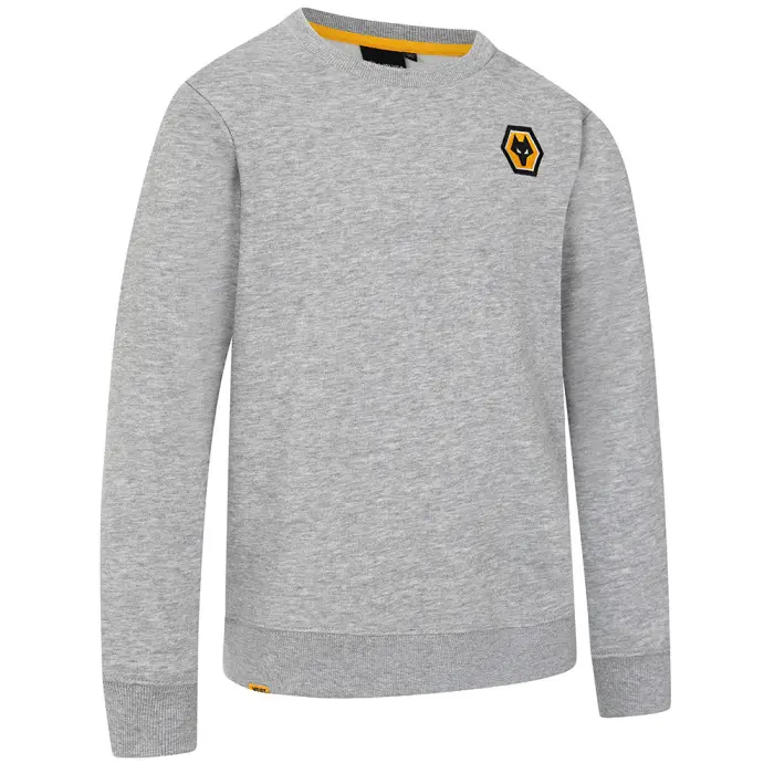 Wolverhampton Wanderers Store | Shop Official Essentials Sweat – Grey – Junior Wolves Gear